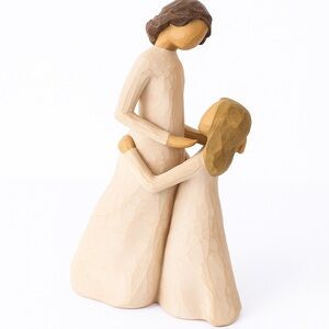 Willow Tree Cream and Brown Minimalist Sculpture
